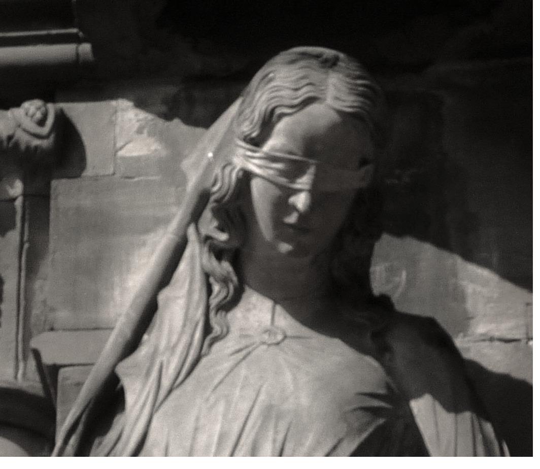 The Synagoga statue from Strasbourg Cathedral: a blindfolded female figure with a broken staff