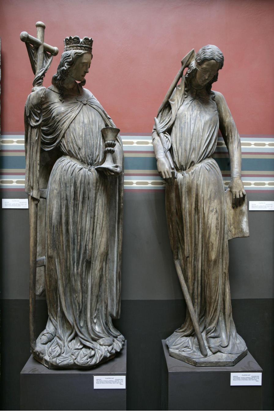 Medieval sculpture of Synagoga and Ecclesia, the personifications at the heart of the Adversus Judaeos tradition.