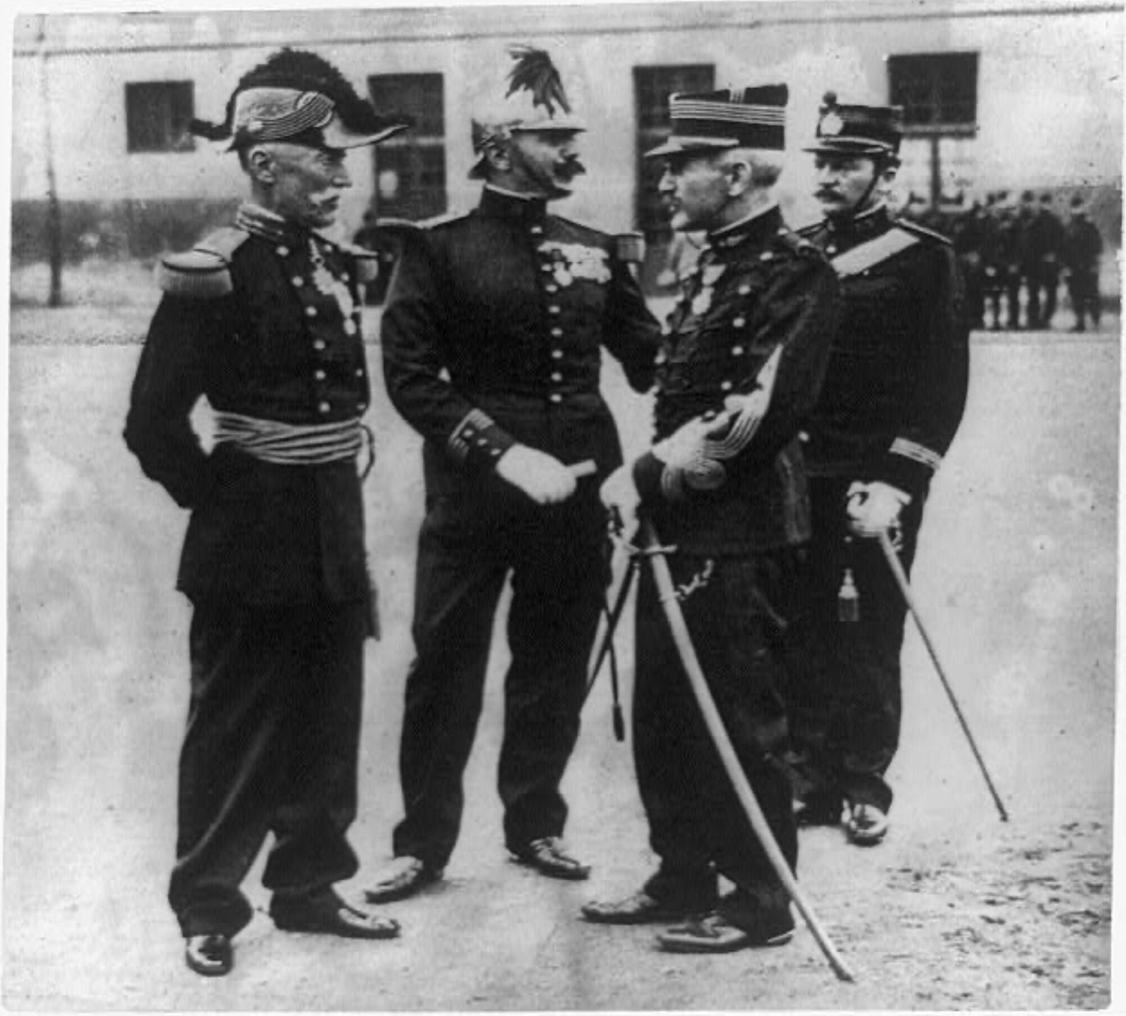 A photograph of Captain Alfred Dreyfus in French military uniform.